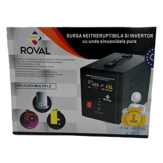 Sursa Neintreruptibila Si Invertor Roval Rv-800 500w Sursa Neintreruptibila Si Invertor Roval Rv-800 500w