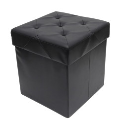 Taburet Pliabil Depozitare 38x38x38cm Negru