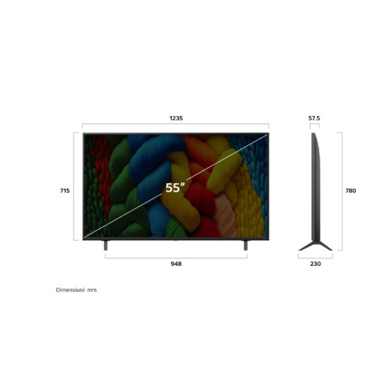 Televizor Lg Nanocell 55nano80a3b.aeu 139cm Smart 4k Ultra Hd Clasa G