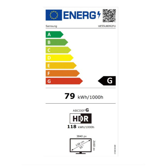 Televizor Samsung Led 55u8092 138cm Smart 4k Ultra Hd Clasa G