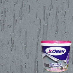 Tencuiala Decorativa Siliconata Scoarta Copac Cenusiu 1.5mm 25kg Kober