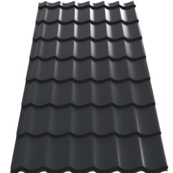 Tigla Metalica Wetterbest Clasic 0.45mm Mat Ral7024 (7 Pasi 2.59x1.2 Mp/buc)