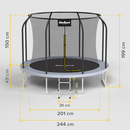 Trambulina 8ft 244cm Rebel Active Rba-8001