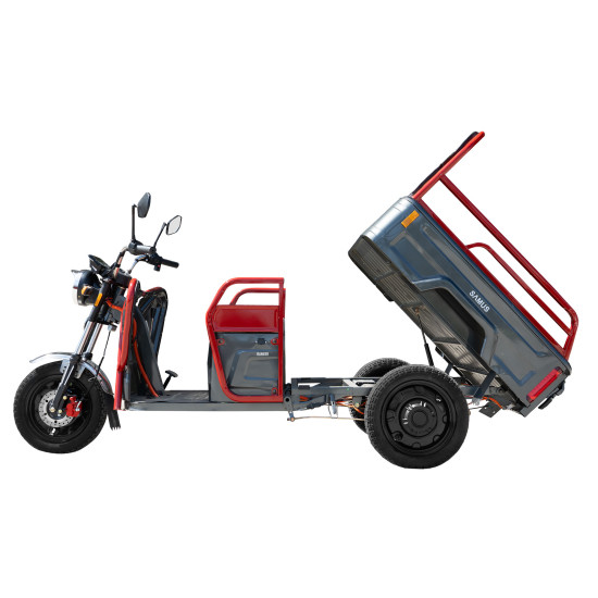 Triciclu Electric Samus Cargo Ranger 25-1.1-72v32 Red Dark Silver 1000w 25km/h + Civ Triciclu Electric Samus Cargo Ranger 25-1.1-72v32 Red Dark Silver 1000w 25km/h + Civ