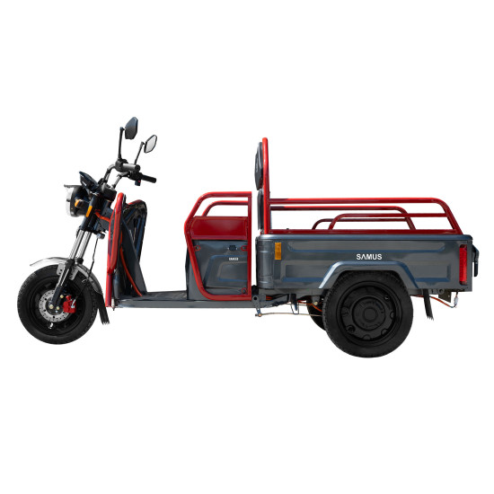 Triciclu Electric Samus Cargo Ranger 25-1.1-72v32 Red Dark Silver 1000w 25km/h + Civ Triciclu Electric Samus Cargo Ranger 25-1.1-72v32 Red Dark Silver 1000w 25km/h + Civ