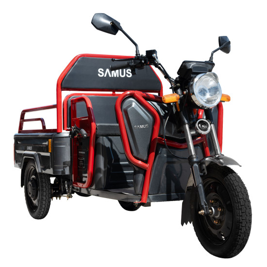Triciclu Electric Samus Cargo Ranger 25-1.1-72v32 Red Dark Silver 1000w 25km/h + Civ Triciclu Electric Samus Cargo Ranger 25-1.1-72v32 Red Dark Silver 1000w 25km/h + Civ