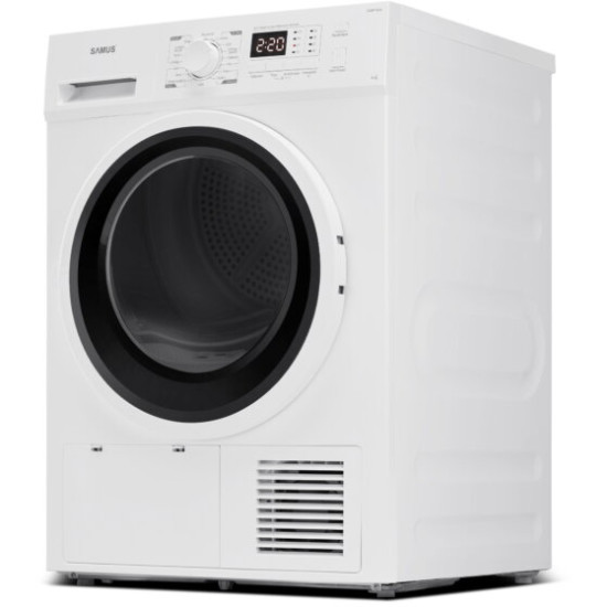 Uscator De Rufe Cu Pompa De Caldura Samus Sgdp-824 8kg Clasa E Alb