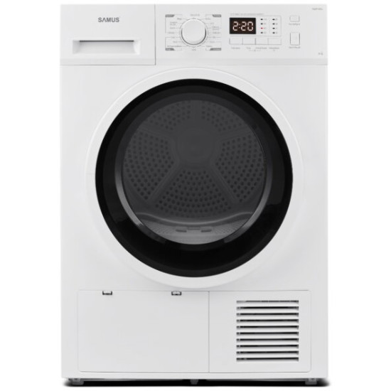 Uscator De Rufe Cu Pompa De Caldura Samus Sgdp-824 8kg Clasa E Alb