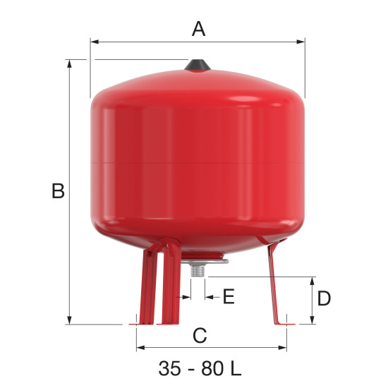 Vas Expansiune 35l Rotund Cu Suport Baseflex 25305 Flamco