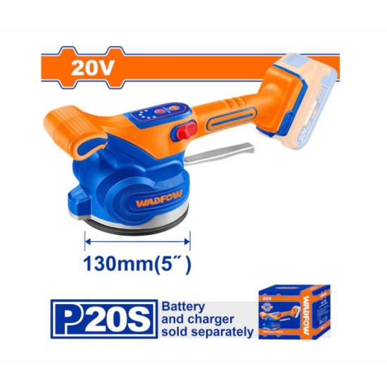 Vibrator Cu Ventuza Pentru Placi Ceramice Wadfow 20v 50kg Wtvm1d12