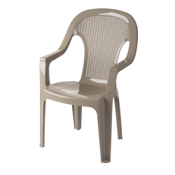 Scaun Valentina Ratan Cappuccino  58cm X 57cm X H89cm