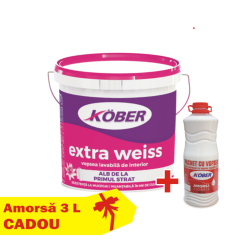 Vopsea Lavabila Kober Extra Weiss Interior 15l+amorsa 3l