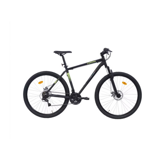 Bicicleta Mtb 29 Aluminiu Shimano 21 Viteze Ty21 Disc Mecanic Galben/negru