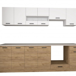 Bucatarie Vio C 260 Wotan-alb 260x60x200