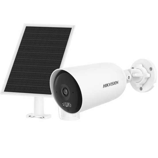 Camera De Supraveghere Exterior 4g Lte Cu Panou Solar Hikvision Ds-2cfs04/4g 4mp 2.8mm Acumulator 9000mah