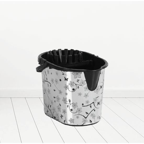Galeata Cu Storcator 15l Imprimeu Carbon Ts001/d