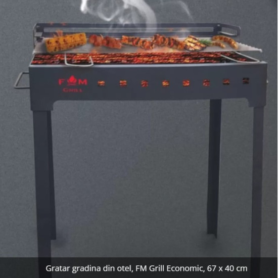 Gratar Gradina Din Otel Fm Grill Economic 67x40cm Gratar Gradina Din Otel Fm Grill Economic 67x40cm