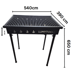 Gratar Metalic Mic Camping 54x39cm Lumy Tools