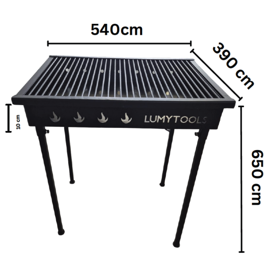 Gratar Metalic Mic Camping 54x39cm Lumy Tools