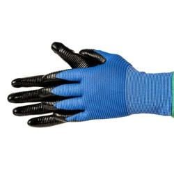 Manusa Lucru. Nitril Negru-nylon Albastru. 10'' Manusa Lucru. Nitril Negru-nylon Albastru. 10''