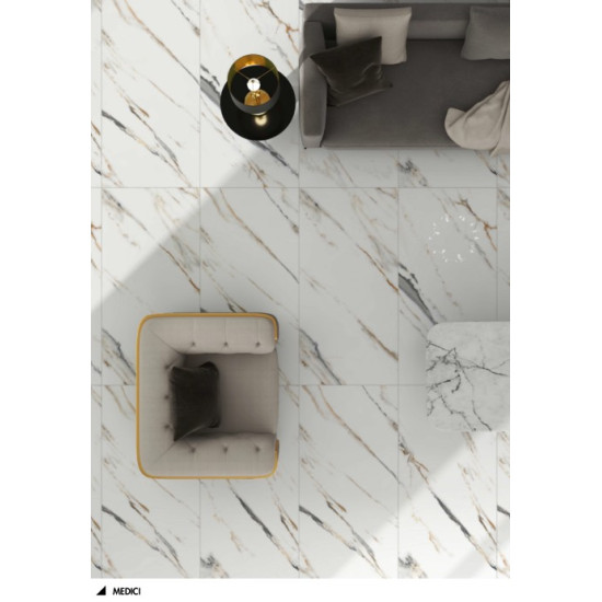 Gresie Portelanata Dunca Medici Glossy 120x60 Cm  Rectificata Interior/exterior  (2.16 Mp/cut)