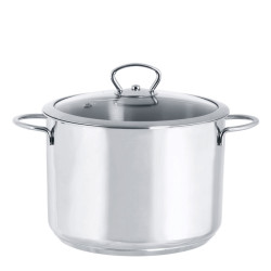 Oala Inox 24 Cu Capac De Sticla Kulinaria Metalac