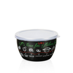 Recipient Conic Pentru Alimente Cu Capac Din Plastic 16 Italian Food Metalac