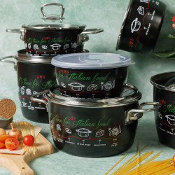 Recipient Conic Pentru Alimente Cu Capac Din Plastic 16 Italian Food Metalac