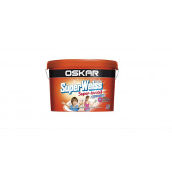 Vopsea Superlavabila Interior Oskar Superweiss Satin Rezistenta La Mucegai Alb 2.5 L