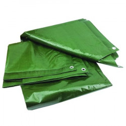 Prelata Cu Inele  5x8 M -  120 G/mp Verde