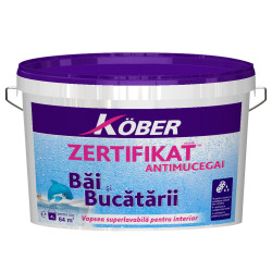 Vopsea Lavabila Kober Zertifikat Antimucegai Baie Si Bucatarie  4l