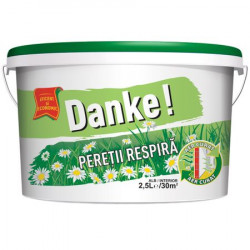 Vopsea Lavabila Danke Disp Int Alb Peretii Respira 2.5l