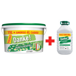 Vopsea Lavabila Danke Interior Alb Peretii Respira 15l+amorsa 4l