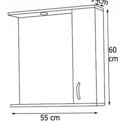 Oglinda  Promo 55 Cm Alb