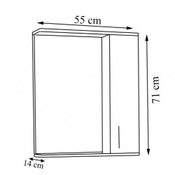 Oglinda Seria 020 55 Cm Alb