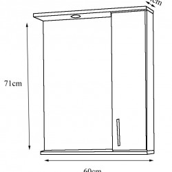 Oglinda Seria 020 60cm Alb