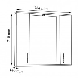 Oglinda Seria 020 80 Cm Alb