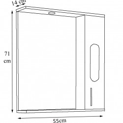 Oglinda Seria 077 Laguna 55cm Alb