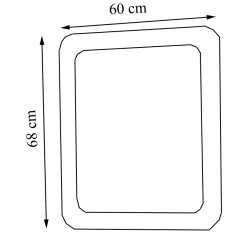 Oglinda Seria 080 60 Cm Negru