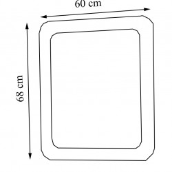 Oglinda Seria 080 60 Cm Negru