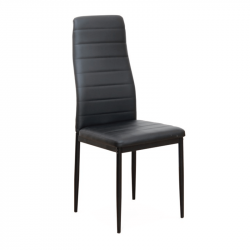 Scaun Piele Eco Neagra/metal Negru Coleta Nova