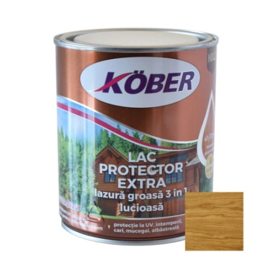 Lac Protector Extra Kober 3 In 1 Pt Lemn Int/ext Stejar 0.75 L