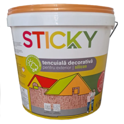 Tencuiala Decorativa Siliconata Structurata Bob De Orez 1.5 Mm Alb 25 Kg Sticky