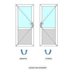 Usa Pvc Alb Exterior 88x205 Dr