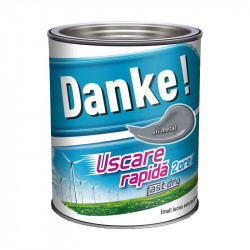 Vopsea Email Lemn / Metal Danke Uscare Rapida Int/ Ext Gri Luminos 2.5 L
